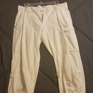 Old Navy Womens 12 Cargo Style Pants White
